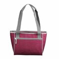 Moment-In-Time Plain Maroon Crosshatch Cooler Tote Bag Holds for 16 Cans MO3039857